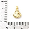 Rack Plating Leaf Brass Clear Cubic Zirconia Pendants KK-S407-13G-G-3