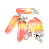 Natural Quartz Crystal Pointed Pendants G-S265-05C-1