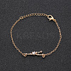 12 Constellations Alloy Rhinestone Link Bracelets WG43B2B-08-1