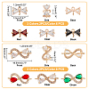 12Pcs 6 Color Brass Micro Pave Cubic Zirconia Links Connectors KK-GA0001-12-2