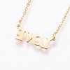304 Stainless Steel Pendant  Necklaces NJEW-P224-22G-2