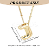 1pc Brass Chain with Alloy Letter Pendants Necklaces NJEW-LP0001-41J-G-2