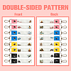 PU Leather & Cotton Name Marker Keychain AJEW-WH0514-035-3