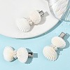 Natural White Shell & Shell Pearl & Iron Alligator Hair Clips PHAR-TA000004-1