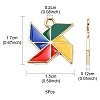 Alloy Enamel Pendants ENAM-YW0002-35A-3