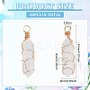 20Pcs Natural Quartz Crystal Pendants PALLOY-AB00128-2