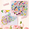50Pcs UV Plating Opaque Acrylic Beads MACR-PA0001-21-6