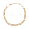 Vacuum Plating 304 Stainless Steel Mesh Chain Necklaces NJEW-O123-06G-1