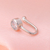Brass Micro Pave Clear Cubic Zirconia Clip on Nose Rings WG43D72-15-1