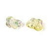 Spray Painted Transparent Acrylic Beads OACR-N149-01H-2