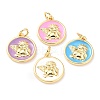 Real 18K Gold Plated Brass Pendants KK-M218-01G-RS-1