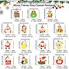 30Pcs 15 Styles Christmas Music Theme Alloy Enamel Pendants FIND-CJ0002-53-2