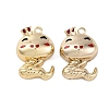 Brass Micro Pave Cubic Zirconia Pendants KK-P289-18G-1