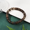 Natural Coconut Rondelle Beads Stretch Bracelets for Women BJEW-JB11635-01-1