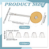 304 Stainless Steel Stud Earring Settings with Flat Round Brass Heads and Plastic Ear Nuts STAS-LP0004-52G-2