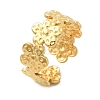Flower 304 Stainless Stee Open Cuff Rings for Women RJEW-Q006-03D-G-2