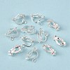 Brass Clip-on Earring Findings for Non-Pierced Ears X-EC109-S-3