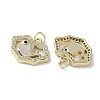 Brass Micro Pave Cubic Zirconia Pendants KK-G485-27A-G-2