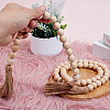 Wood Bead Pendant Decoration AJEW-OC00001-3