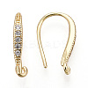 Brass Micro Pave Clear Cubic Zirconia Earring Hooks LS-ZIRC-S068-002-NF-1