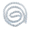 Electroplate Transparent Glass Beads EGLA-B013-02A-PL05-2