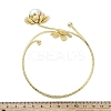 Lotus Alloy Arm Cuff Bangles for Girl Women LS-AJEW-A063-01J-G-5