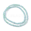 Faceted(32 Facets) Round Full Rainbow Plated Electroplate Glass Beads Strands EGLA-J130-FR17-3