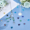 80Pcs 10 Colors Romantic Valentines Ideas Glass Charms EGLA-SP0001-31-3