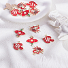 12Pcs 3 Styles Ocean Theme Alloy Enamel Pendants ENAM-LP0002-31-1