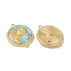 Epoxy Resin & Shell Connector Charms KK-K380-11A-G-2