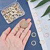 60Pcs 2 Colors PVD Vacuum Plating 304 Stainless Steel Linking Rings STAS-UN0018-37-2