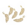 Brass Micro Pave Cubic Zirconia Pendants KK-E068-VB276-4