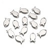 Tarnish Resistant Stainless Steel Fish Charms STAS-M037-08-1