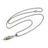 Alloy Sun Totern Pendant Box Chain Necklaces NJEW-Z101-02P-2