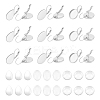 DIY 304 Stainless Steel & Glass Leverback Earring Jewelry Kits DIY-UN0006-06-1