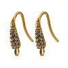 304 Stainless Steel Rhinestone Earring Hooks STAS-D310-01G-01-1