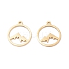 Ion Plating(IP) 304 Stainless Steel Charms STAS-N090-LA003G-1