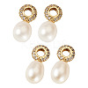 4Pcs Natural Cultured Freshwater Pearl Pendants PALLOY-TAC0178-1