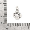 CZ Lucky Jewelry Brass Micro Pave Cubic Zirconia Four Leaf Clover Charms Pendants ZIRC-M011-18P-NR-3