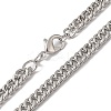 Iron Cuban Link Chain Necklaces for Women Men NJEW-A028-01E-P-2