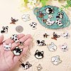 32Pcs 8 Styles Alloy Enamel Pendants ENAM-TA0004-18-6