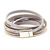 Two Loops PU Leather Warp Bracelets BJEW-P240-N01-3