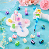 20Pcs UV Plating Opaque Acrylic European Beads OACR-TADJ0001-16E-5