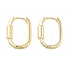 Brass Oval Hoop Earrings for Women EJEW-F347-02G-01-1