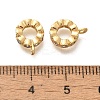 Flat Round Rack Plating Brass Micro Pave Cubic Zirconia Tube Bails KK-H508-08G-3