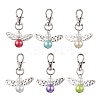 5Pcs 5 Colors Fairy Shape Glass Pendant Decorations HJEW-JM01812-S-1