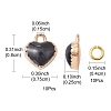 Heart Alloy Enamel Charms ENAM-YW0002-85D-3