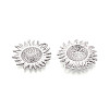 304 Stainless Steel Sunflower Pendants STAS-T069-44S-2