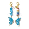 Butterfly Alloy Enamel Pendants Decoraiton HJEW-JM01637-04-1