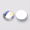 Imitation Taiwan Acrylic Rhinestone Flat Back Cabochons GACR-D002-18mm-17-2